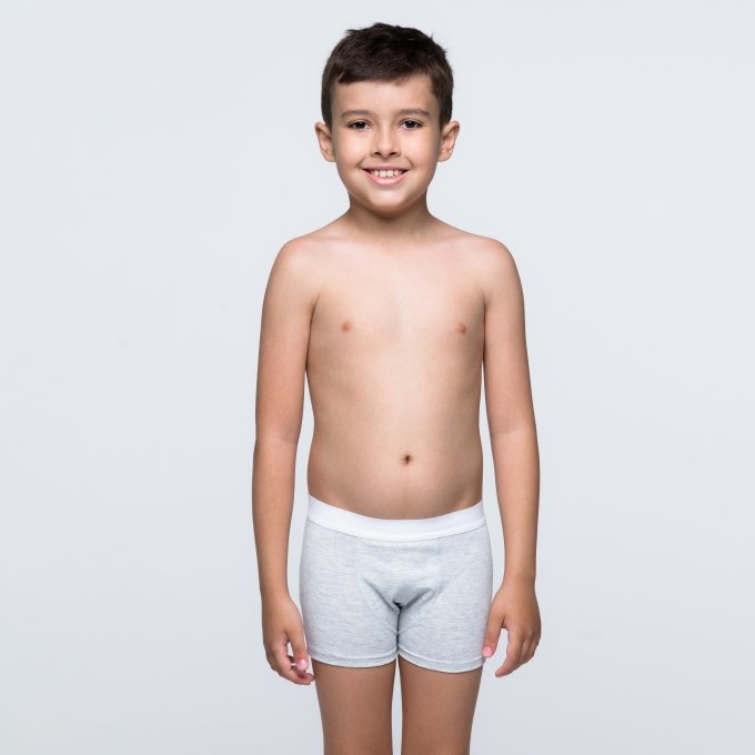 Cueca Boxer Infantil Mescla Com Elástico