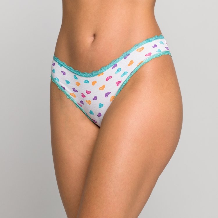 Calcinha Mescla Modelo Tanga Estampada